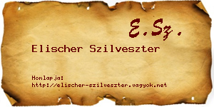 Elischer Szilveszter névjegykártya